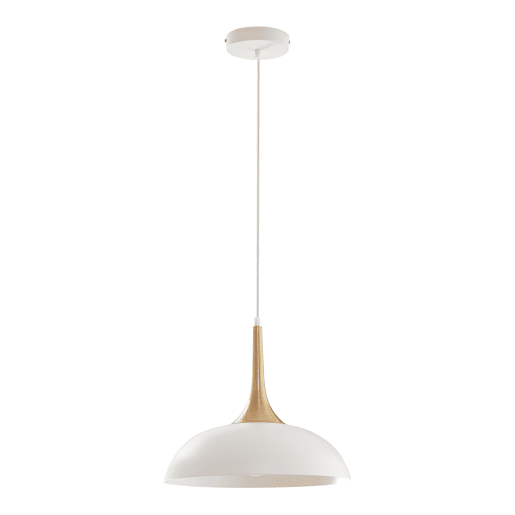 Candeeiro suspenso Blairgowrie 1 x E27 metal brancolatão colorido lux.pro