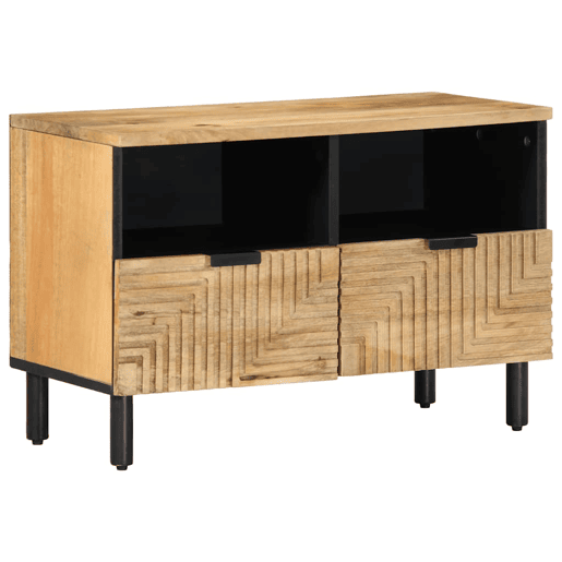 Móvel de TV - Modulo de TV - Armário de TV 70x33x46 cm madeira de mangueira maciça castanho
