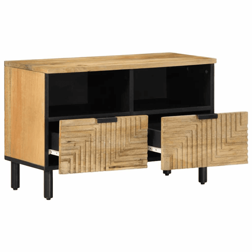 Móvel de TV - Modulo de TV - Armário de TV 70x33x46 cm madeira de mangueira maciça castanho