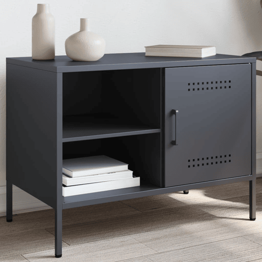 Móvel de TV - Modulo de TV - Armário de TV 68x39x50,5 cm aço antracite