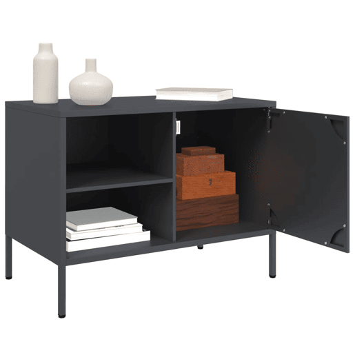 Móvel de TV - Modulo de TV - Armário de TV 68x39x50,5 cm aço antracite