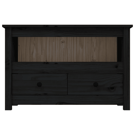 Móvel de TV - Modulo de TV - Armário de TV 79x35x52 cm madeira de pinho maciça preto