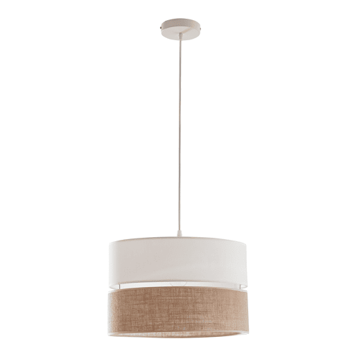 Candeeiro suspenso Barton 1 x E27 com abajur duplo brancolinho lux.pro Candeeiro suspenso Barton 1 x E27 com abajur duplo brancolinho lux.pro