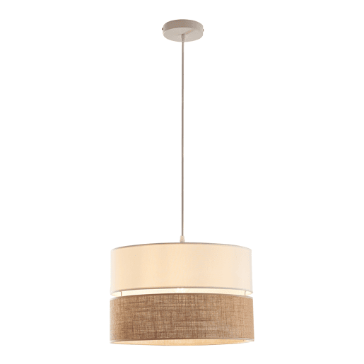 Candeeiro suspenso Barton 1 x E27 com abajur duplo brancolinho lux.pro Candeeiro suspenso Barton 1 x E27 com abajur duplo brancolinho lux.pro