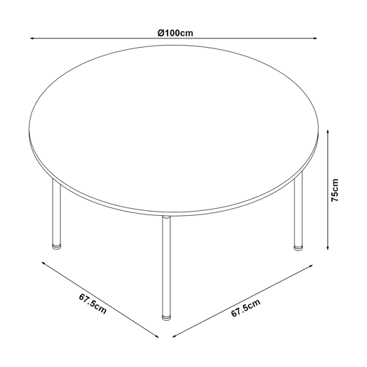 Conjunto de jantar Hemnes 1 mesa redondo com 4 cadeiras textil aço castanho claro en.casa Conjunto de jantar Hemnes 1 mesa redondo com 4 cadeiras textil aço castanho claro en.casa