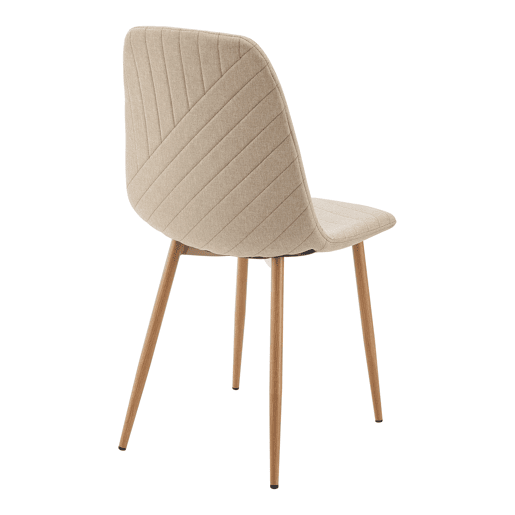 Conjunto de jantar Hemnes 1 mesa redondo com 4 cadeiras textil aço castanho claro en.casa Conjunto de jantar Hemnes 1 mesa redondo com 4 cadeiras textil aço castanho claro en.casa