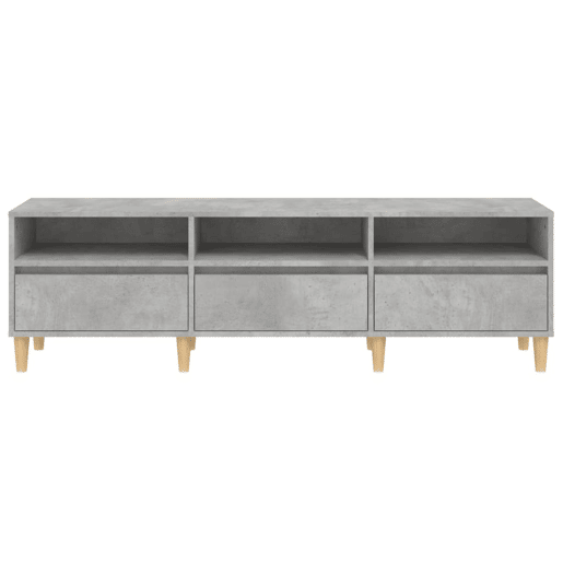 Móvel de TV - Modulo de TV - Armário de TV 150x30x44,5 cm derivados de madeira cinza cimento