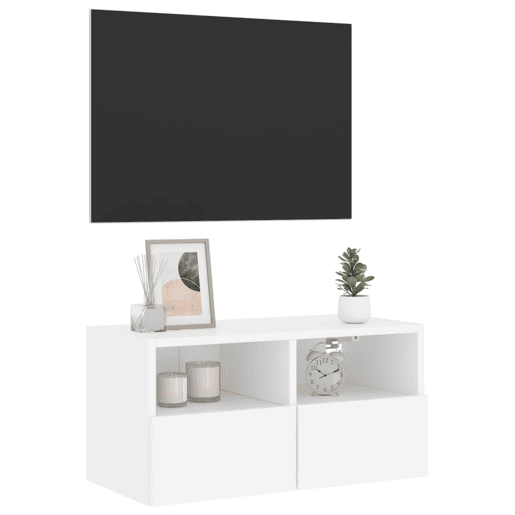 Móvel de parede p TV - Armário de TV 60x30x30 cm derivados de madeira branco