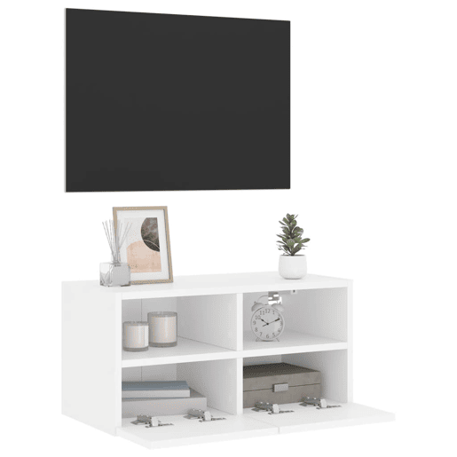 Móvel de parede p TV - Armário de TV 60x30x30 cm derivados de madeira branco