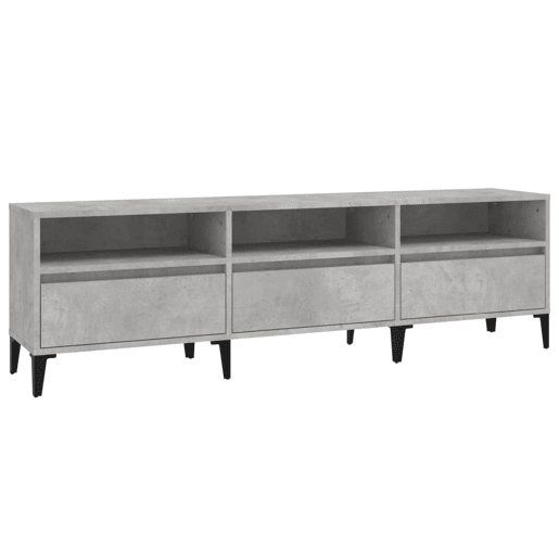 Móvel de TV - Modulo de TV - Armário de TV 150x30x44,5 cm derivados de madeira cinza cimento