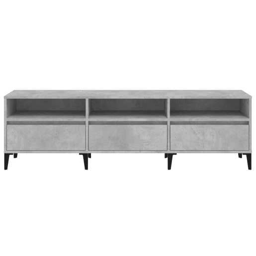 Móvel de TV - Modulo de TV - Armário de TV 150x30x44,5 cm derivados de madeira cinza cimento