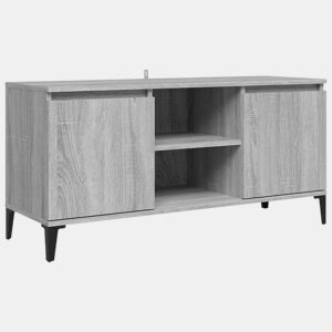 Móvel de TV - Modulo de TV - Armário de TV com pernas em metal 103,5x35x50 cm sonoma cinzento