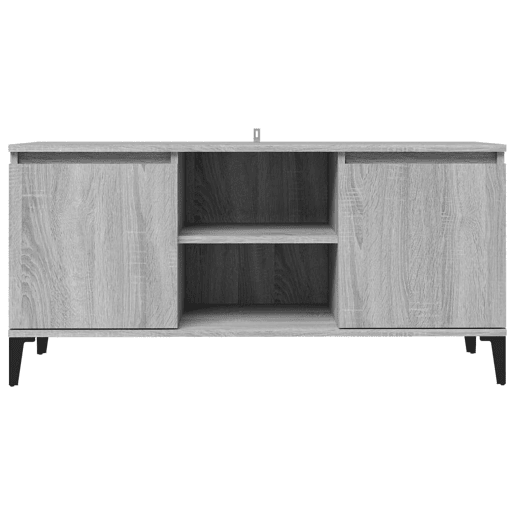 Móvel de TV - Modulo de TV - Armário de TV com pernas em metal 103,5x35x50 cm sonoma cinzento