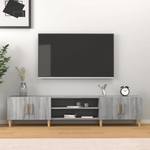 Móvel de TV - Modulo de TV - Armário de TV 180x31,5x40 cm derivados de madeira cinza sonoma
