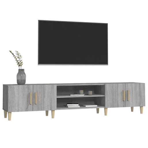 Móvel de TV - Modulo de TV - Armário de TV 180x31,5x40 cm derivados de madeira cinza sonoma