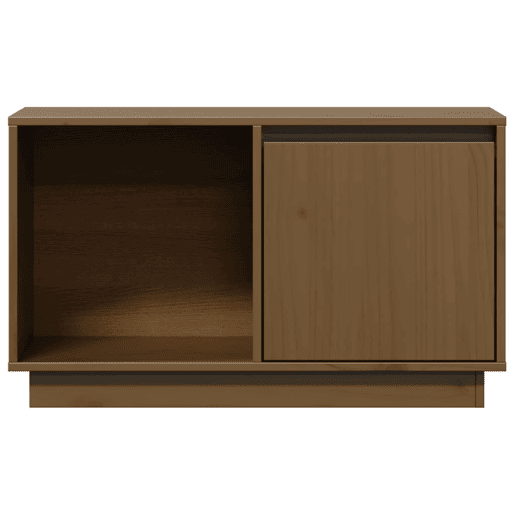 Móvel de TV - Modulo de TV - Armário de TV 74x35x44 cm madeira de pinho maciça castanho mel