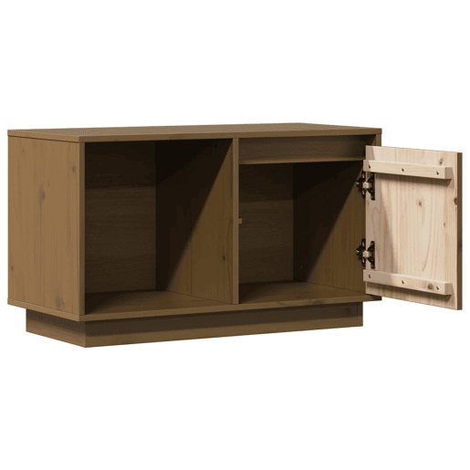 Móvel de TV - Modulo de TV - Armário de TV 74x35x44 cm madeira de pinho maciça castanho mel