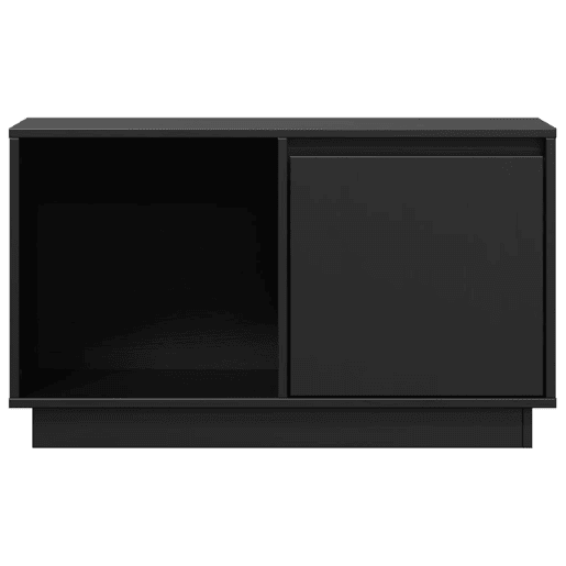 Móvel de TV - Modulo de TV - Armário de TV 74x35x44 cm madeira de pinho maciça preto