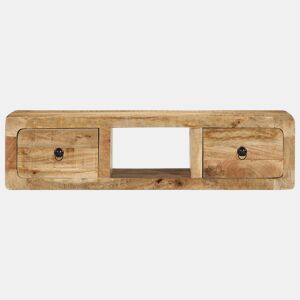 Armário de TV - Móvel de TV para parede 100x32x25 cm mangueira áspera maciça