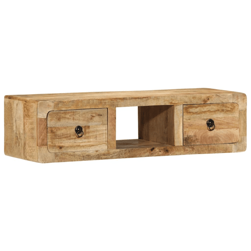 Armário de TV - Móvel de TV para parede 100x32x25 cm mangueira áspera maciça