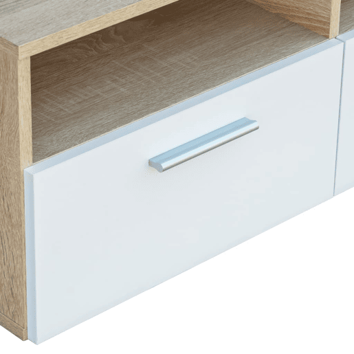Móvel de TV - Modulo de TV - Armário de TV em aglomerado 95x35x36 cm carvalho e branco