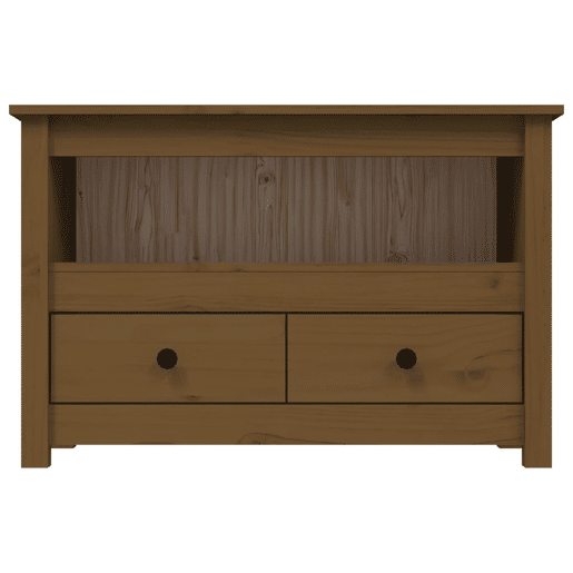 Móvel de TV - Modulo de TV - Armário de TV 79x35x52 cm madeira de pinho maciça castanho mel