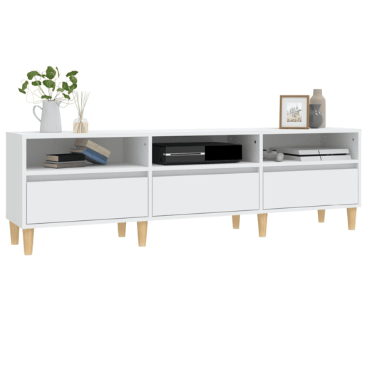 Móvel de TV - Modulo de TV - Armário de TV 150x30x44,5 cm derivados de madeira branco