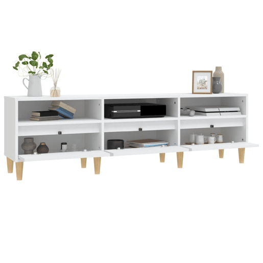 Móvel de TV - Modulo de TV - Armário de TV 150x30x44,5 cm derivados de madeira branco