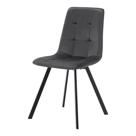 Conjunto de jantar Fitjar Mesa 75 x Ø100 cm com 4 cadeiras Aspeto de betão en.casa