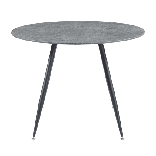 Conjunto de jantar Fitjar Mesa 75 x Ø100 cm com 4 cadeiras Aspeto de betão en.casa