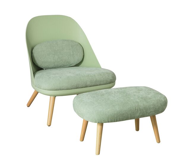 Sobuy sillón relax con reposapiés taburete puf salón dormitorio cómodo lujo fst63-gr