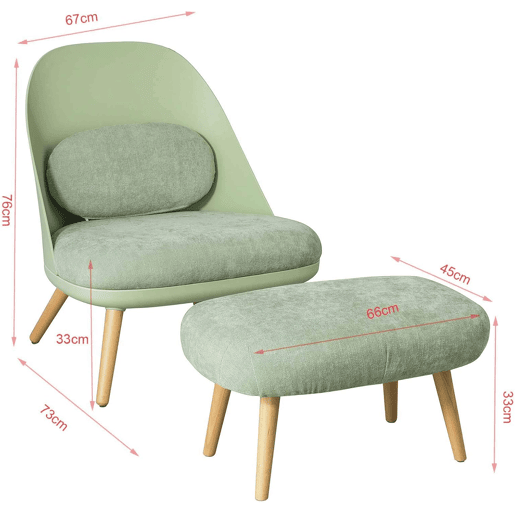 SoBuy Poltrona Reclinável Confortável com Apoio para os Pés Sala Quarto Relaxamento FST63-GR