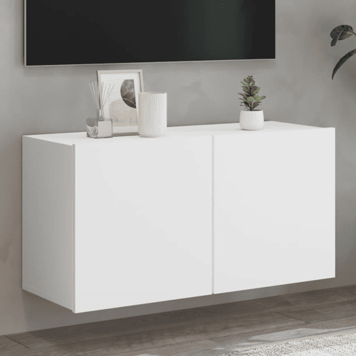 Móvel de parede para TV - Armário de TV 80x30x41 cm branco