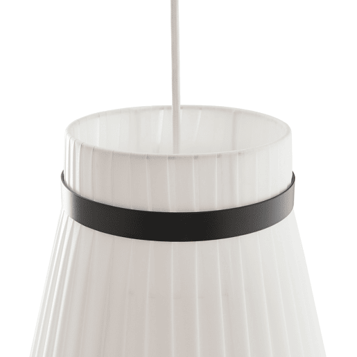 Candeeiro suspenso Broughton E27 abajur em tecido branco e aro preto lux.pro Candeeiro suspenso Broughton E27 abajur em tecido branco e aro preto lux.pro