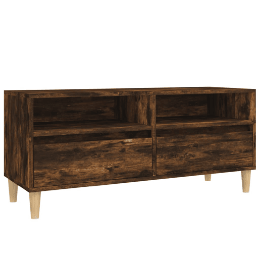 Móvel p TV, Armário de TV 100x34,5x44,5 cm derivados madeira carvalho fumado