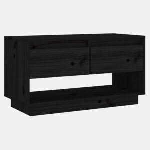 Móvel de TV - Modulo de TV - Armário de TV 74x34x40 cm madeira de pinho maciça preto