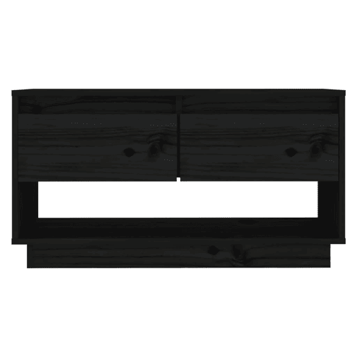 Móvel de TV - Modulo de TV - Armário de TV 74x34x40 cm madeira de pinho maciça preto
