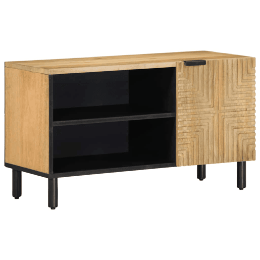 Móvel de TV - Modulo de TV - Armário de TV 80x31,5x46 cm madeira de mangueira maciça castanho