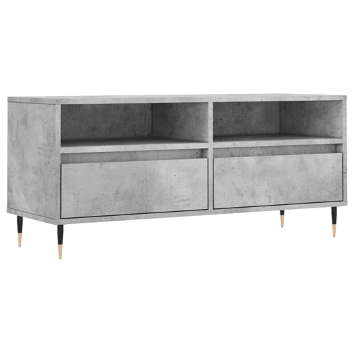 Móvel p TV, Armário de TV 100x34,5x44,5cm derivados de madeira cinza cimento