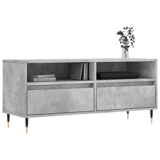 Móvel p TV, Armário de TV 100x34,5x44,5cm derivados de madeira cinza cimento