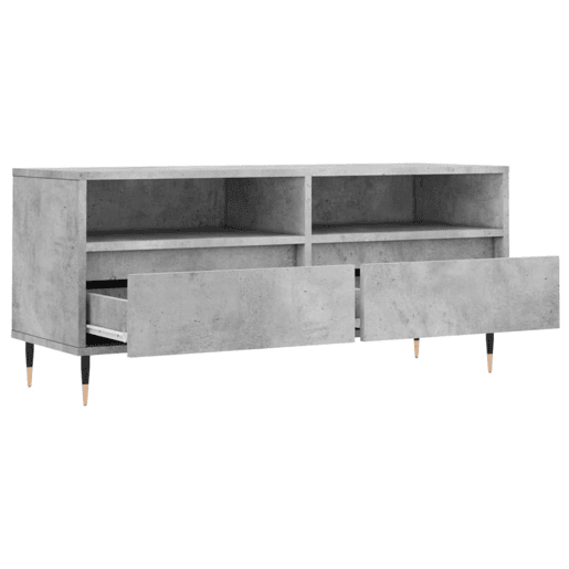 Móvel p TV, Armário de TV 100x34,5x44,5cm derivados de madeira cinza cimento