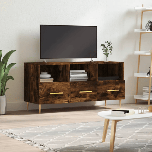 Móvel de TV - Modulo de TV - Armário de TV 102x36x50 cm derivados de madeira carvalho fumado