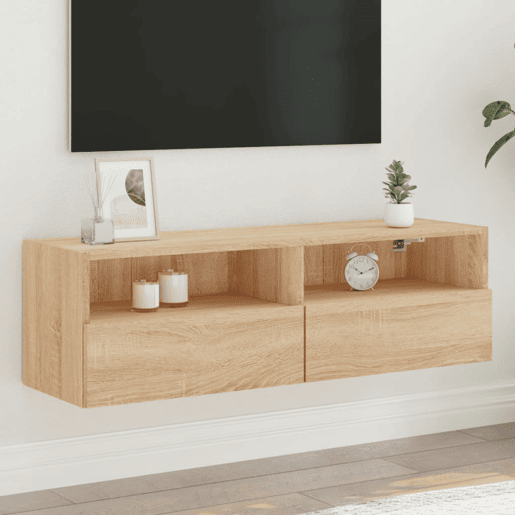 Móvel parede p TV - Armário TV 100x30x30 cm deriv. madeira carvalho sonoma