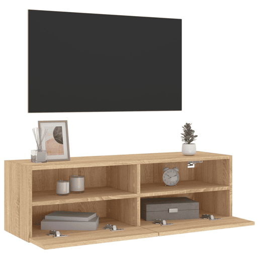 Móvel parede p TV - Armário TV 100x30x30 cm deriv. madeira carvalho sonoma