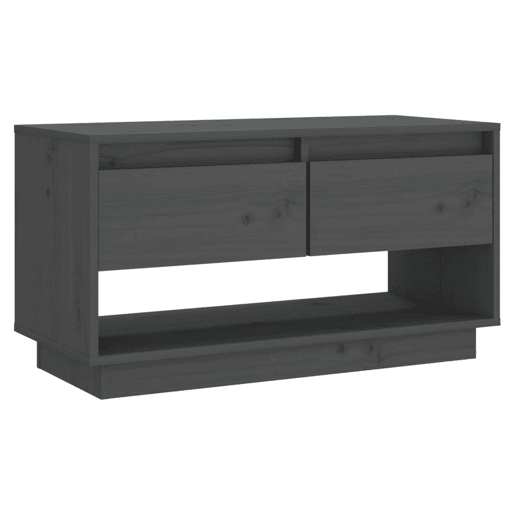 Móvel de TV - Modulo de TV - Armário de TV 74x34x40 cm madeira de pinho maciça cinzento