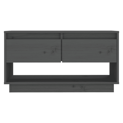 Móvel de TV - Modulo de TV - Armário de TV 74x34x40 cm madeira de pinho maciça cinzento