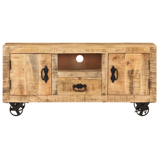 Móvel de TV - Modulo de TV - Armário de TV 110x30x50 cm madeira de mangueira áspera