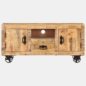 Móvel de TV - Modulo de TV - Armário de TV 110x30x50 cm madeira de mangueira áspera
