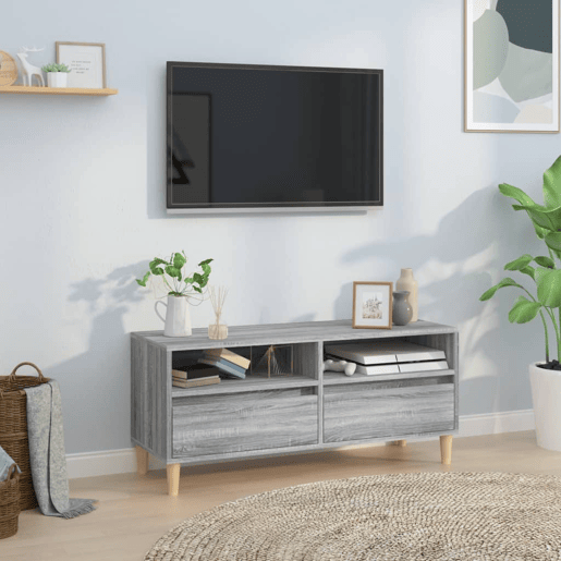 Móvel de TV - Modulo de TV - Armário de TV 100x34,5x44,5 cm derivados madeira cinzento sonoma