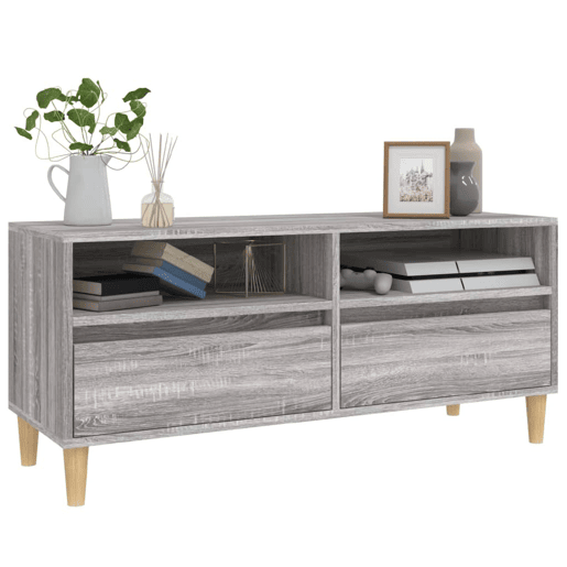 Móvel de TV - Modulo de TV - Armário de TV 100x34,5x44,5 cm derivados madeira cinzento sonoma